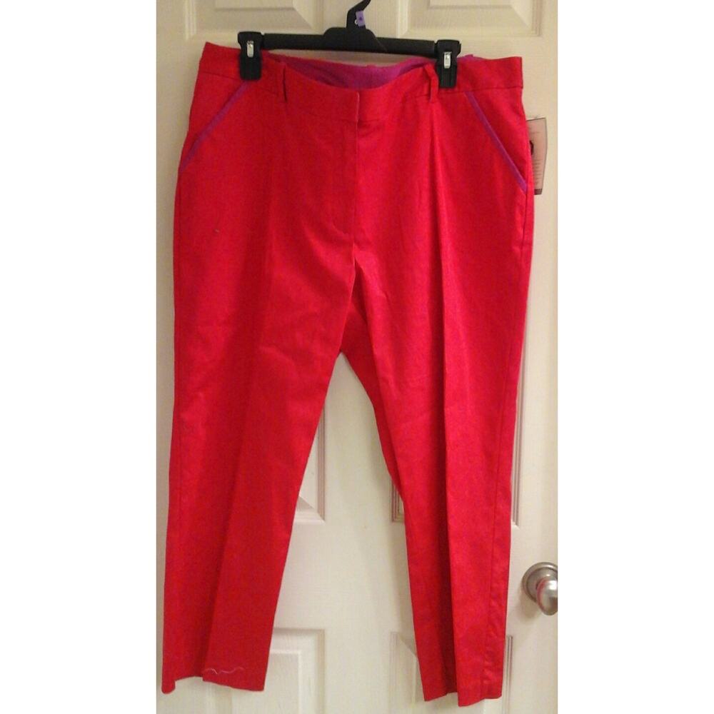 SOLD Jaclyn Smith Pants, women's size 18, Red, Kmart Discontinued Hard To Find.